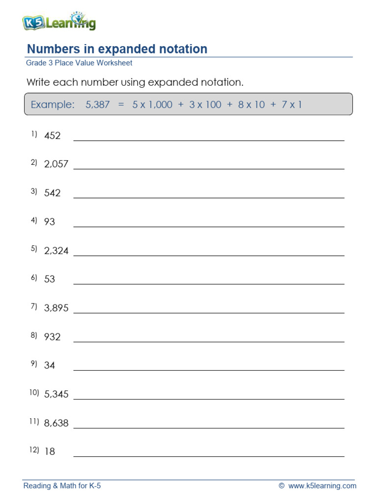 grade-3-write-4-digit-number-expanded-form-c | PDF