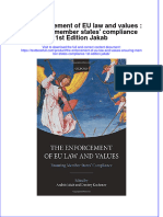 Textbook The Enforcement of Eu Law and Values Ensuring Member States Compliance 1St Edition Jakab Ebook All Chapter PDF