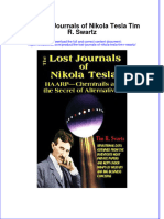 Download textbook The Lost Journals Of Nikola Tesla Tim R Swartz ebook all chapter pdf 