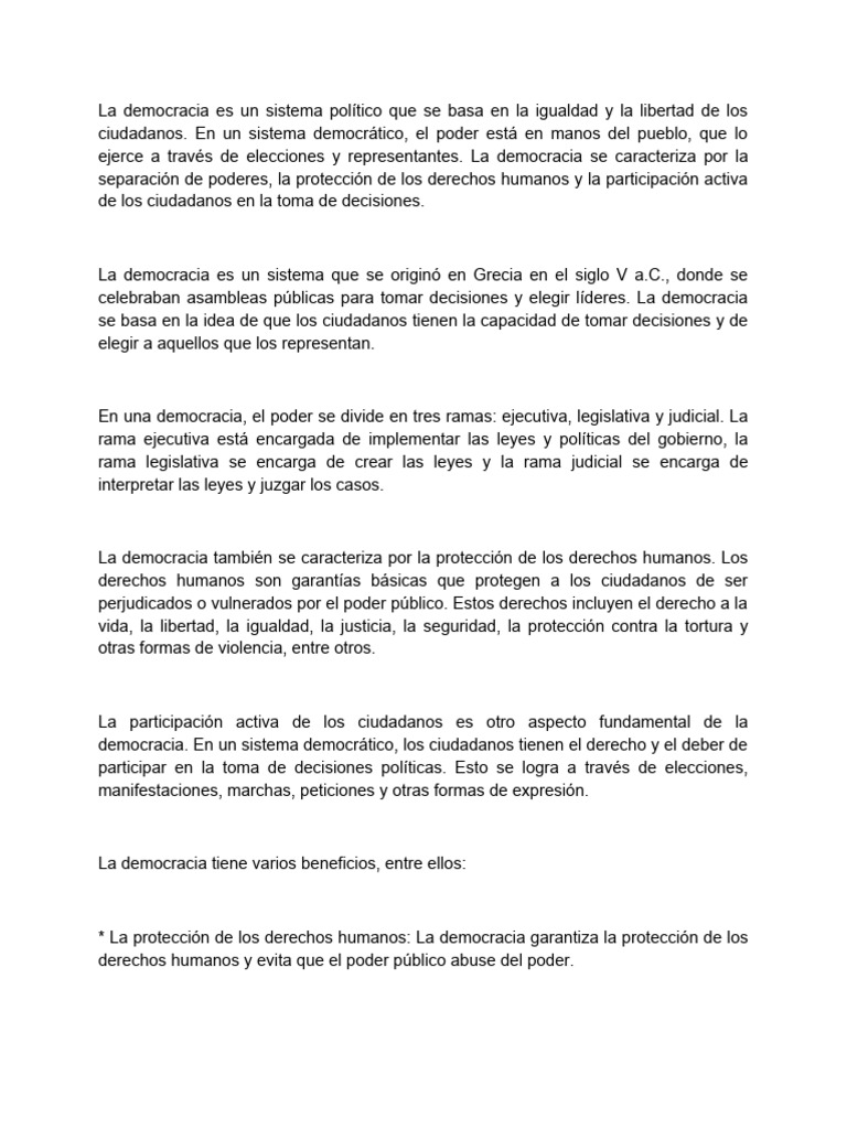 Fundamentos y Desafíos de la Democracia | PDF | Democracia | Ideologías ...