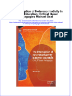 PDF The Interruption of Heteronormativity in Higher Education Critical Queer Pedagogies Michael Seal Ebook Full Chapter