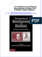 PDF The Invention of Beethoven and Rossini Historiography Analysis Criticism First Paperback Edition Edition Mathew Ebook Full Chapter