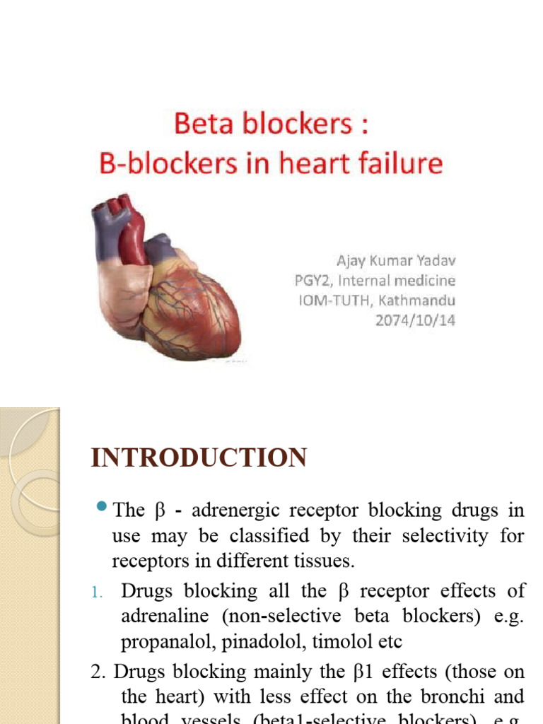 Beta Blockers: Types and Uses | PDF | Self-Improvement | Science ...