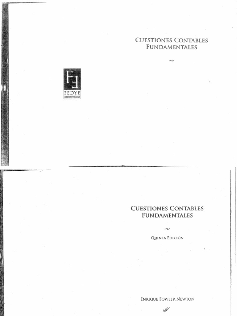 Fowler Newton - Cuestiones Contables Fundamentales (5ta Ed) | PDF