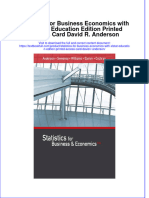 PDF Statistics For Business Economics With Xlstat Education Edition Printed Access Card David R Anderson Ebook Full Chapter