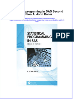 PDF Statistical Programing in Sas Second Edition A John Bailer Ebook Full Chapter