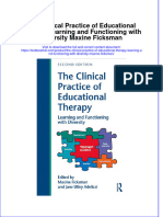 PDF The Clinical Practice of Educational Therapy Learning and Functioning With Diversity Maxine Ficksman Ebook Full Chapter