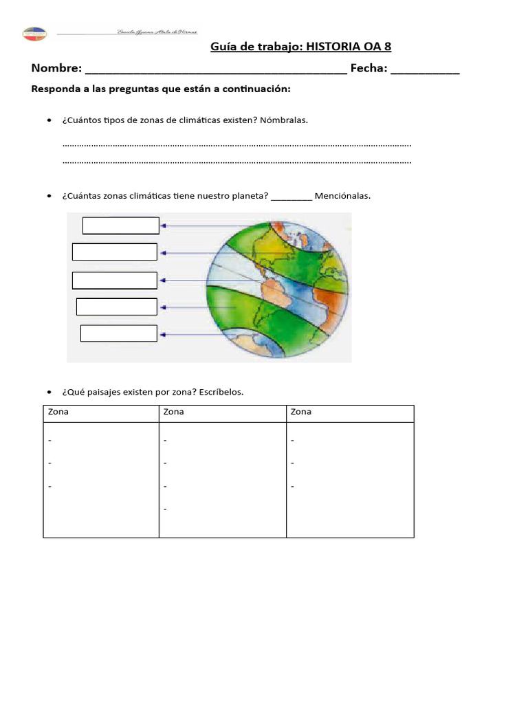 Zonas Climáticas Del Planeta y Sus Paisajes | PDF