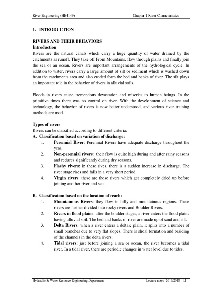 Understanding River Behaviors and Stages | PDF | Stream | River