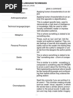 GCSE AQA English Language Techniques Guide | PDF
