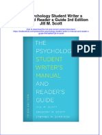 Download textbook The Psychology Student Writer S Manual And Reader S Guide 3Rd Edition Jill M Scott ebook all chapter pdf 