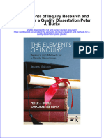 PDF The Elements of Inquiry Research and Methods For A Quality Dissertation Peter J Burke Ebook Full Chapter