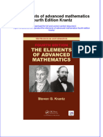 PDF The Elements of Advanced Mathematics Fourth Edition Krantz Ebook Full Chapter