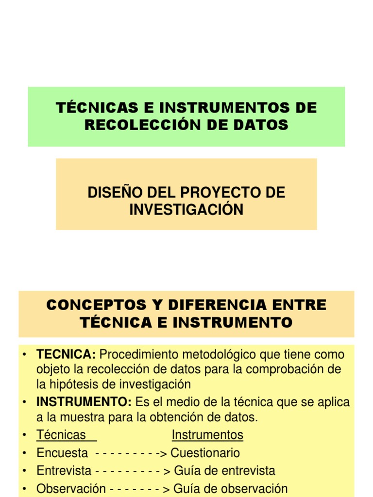 TÉCNICAS DE RECOLECCION DE DATOS Cuestionario Validez