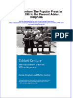 Download textbook Tabloid Century The Popular Press In Britain 1896 To The Present Adrian Bingham ebook all chapter pdf 