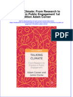 Download textbook Talking Climate From Research To Practice In Public Engagement 1St Edition Adam Corner ebook all chapter pdf 