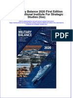 PDF The Military Balance 2020 First Edition The International Institute For Strategic Studies Iiss Ebook Full Chapter