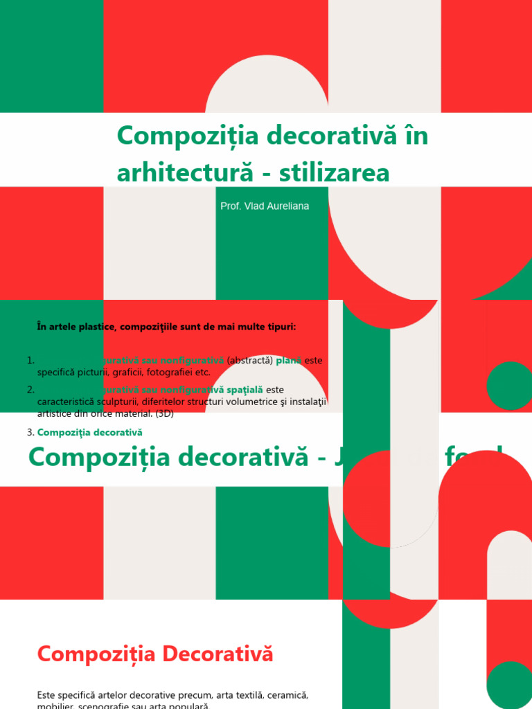 Compozitia Decorativa Jocul de Fond | PDF