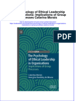 Textbook The Psychology of Ethical Leadership in Organisations Implications of Group Processes Catarina Morais Ebook All Chapter PDF