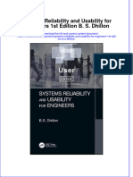 PDF Systems Reliability and Usability For Engineers 1St Edition B S Dhillon Ebook Full Chapter