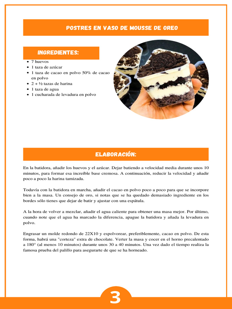 Postres en Vaso: Recetas Innovadoras | PDF | Postres | Pasteles