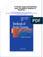 Textbook Textbook of Ocular Trauma Evaluation and Treatment 1St Edition Stephen C Kaufman Ebook All Chapter PDF