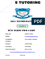 2021 WTS 12 Maths T2 Camp