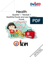 Health1 q1 Mod1 Healthful Foods and Less Healthful Foods Final