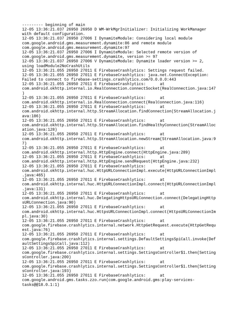 Firebase Crashlytics Connection Errors | PDF | Information Technology ...
