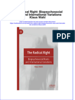 PDF The Radical Right Biopsychosocial Roots and International Variations Klaus Wahl Ebook Full Chapter