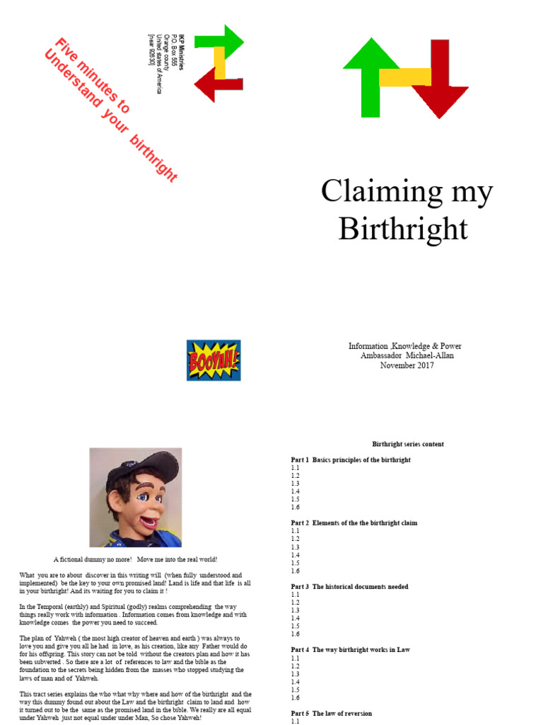 Reclaiming Your Birthright Explained | PDF | Jacob | Adam