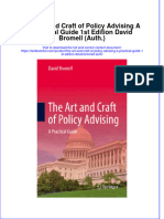 Textbook The Art and Craft of Policy Advising A Practical Guide 1St Edition David Bromell Auth Ebook All Chapter PDF