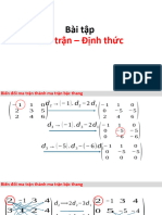 Bài tập Ma trận - Định thức