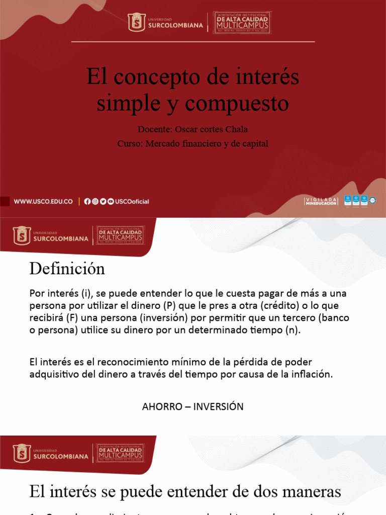 Matematicas Financieras | PDF | Interés | Tasas de interés