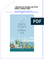 Textbook The Simple Physics of Energy Use First Edition Edition Rez Ebook All Chapter PDF