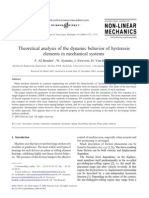 Theoretical Analysis of The Dynamic Behavior of Hysteresis Elements in Mechanical Systems