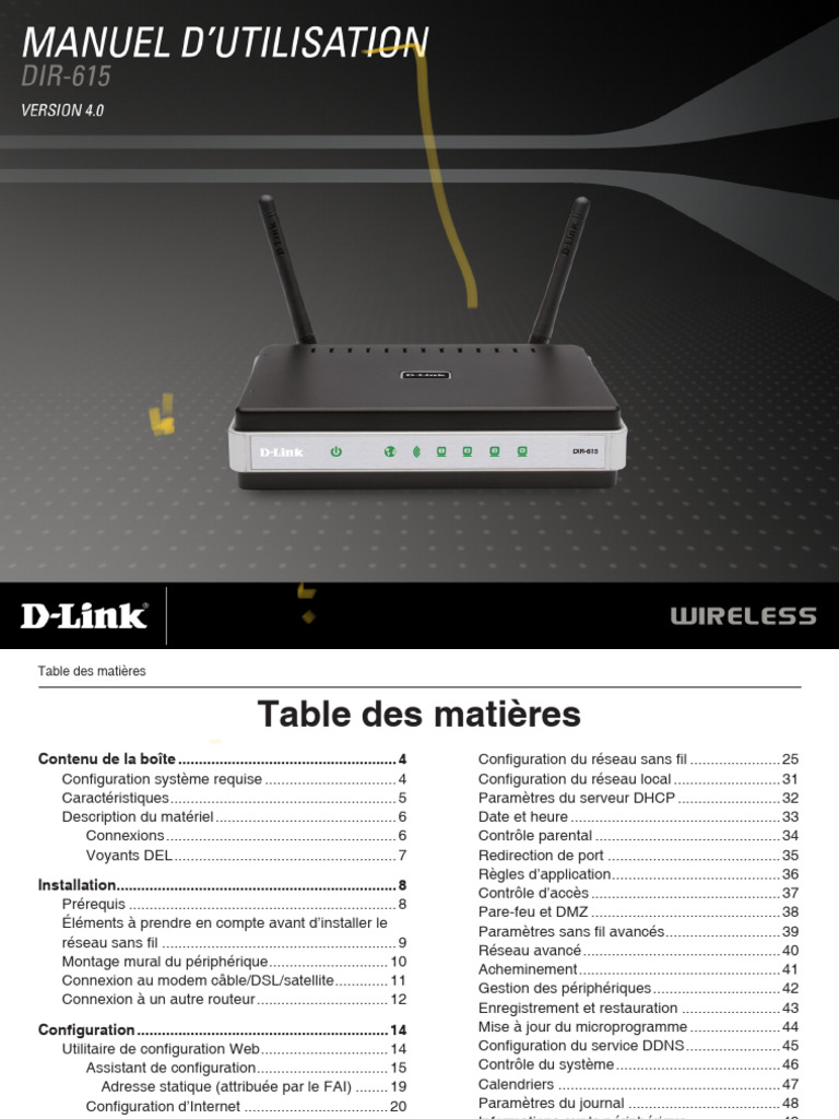 DIR 615 D1 Manual 4 FR FR | PDF | Adresse IP | Système de noms de domaines