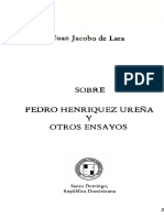 Sobre Pedro Henríquez Ureña y Otros Ensayos-Juan Jacobo de Lara