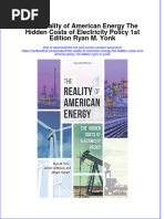 Textbook The Reality of American Energy The Hidden Costs of Electricity Policy 1St Edition Ryan M Yonk Ebook All Chapter PDF