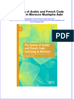 PDF The Syntax of Arabic and French Code Switching in Morocco Mustapha Aabi Ebook Full Chapter