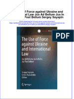 Textbook The Use of Force Against Ukraine and International Law Jus Ad Bellum Jus in Bello Jus Post Bellum Sergey Sayapin Ebook All Chapter PDF