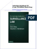 PDF The Cambridge Handbook of Surveillance Law 1St Edition David Gray Ebook Full Chapter