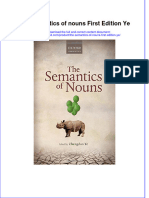 Textbook The Semantics of Nouns First Edition Ye Ebook All Chapter PDF