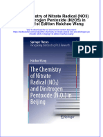 PDF The Chemistry of Nitrate Radical No3 and Dinitrogen Pentoxide N2O5 in Beijing 1St Edition Haichao Wang Ebook Full Chapter