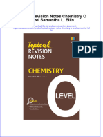 Textbook Topical Revision Notes Chemistry O Level Samantha L Ellis Ebook All Chapter PDF
