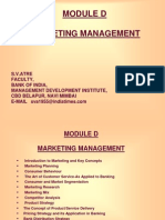 Module D Marketing Management