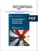 Download pdf The Contestation Of Expertise In The European Union 1St Edition Vigjilenca Abazi ebook full chapter 