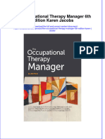 Full Chapter The Occupational Therapy Manager 6Th Edition Karen Jacobs PDF