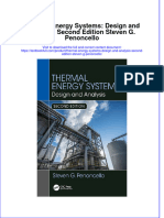Download pdf Thermal Energy Systems Design And Analysis Second Edition Steven G Penoncello ebook full chapter 