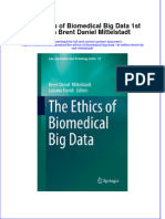 Full Chapter The Ethics of Biomedical Big Data 1St Edition Brent Daniel Mittelstadt PDF